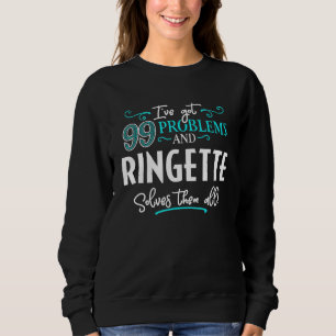 Ringette Design - Ringette Solves Them All Sweatshirt
