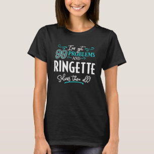 Ringette Design - Ringette Solves Them All T-Shirt
