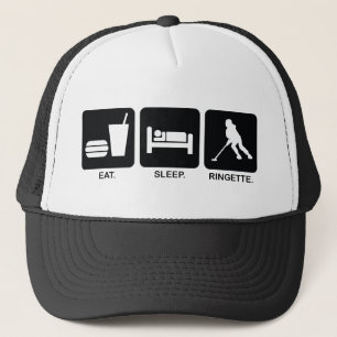 Ringette "Eat Sleep Ringette" Baseball Hat