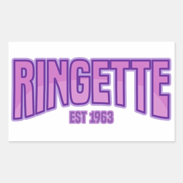 Ringette Est. 1963 T-Shirt Sticker (Front)