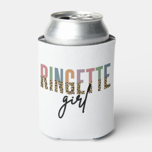 Ringette Girl Cheetah Print   Ringette Player Can Cooler