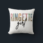 Ringette Girl Cheetah Print | Ringette Player Throw Pillow<br><div class="desc">Ringette Girl Cheetah Print | Ringette Player Gifts!</div>