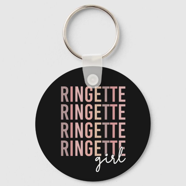 Ringette Girl | Gifts for Ringette Player Keychain (Front)