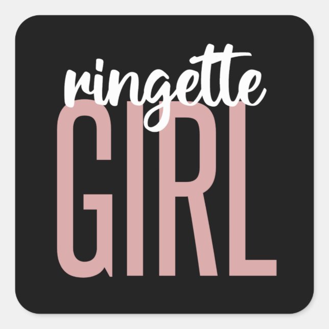 Ringette Girl | Gifts for Ringette Players Square Sticker (Front)