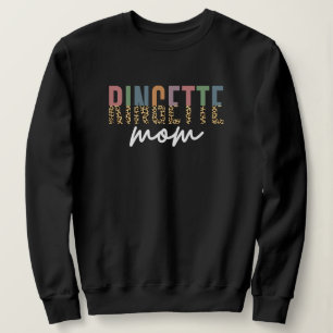Ringette Mom Cheetah Print Ringette Player Sweatshirt
