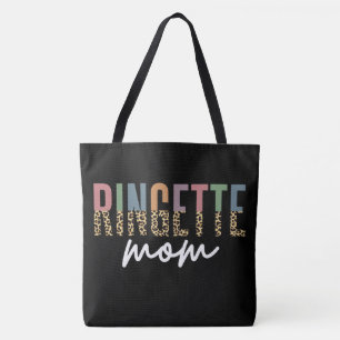 Ringette Mom Cheetah Print   Ringette Player Tote Bag