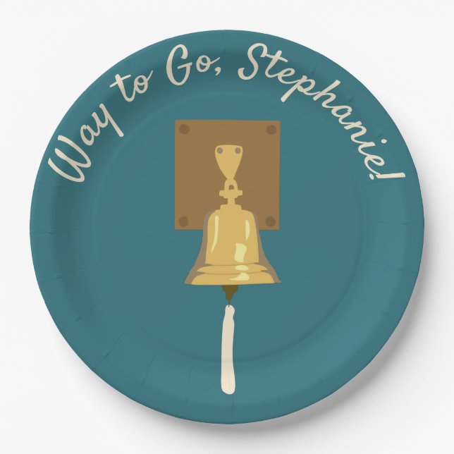 Ringing Cancer Bell, Finished Treatment Paper Plate (Front)