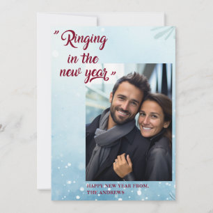 Ringing in the New Year ! Modern, photo Holiday Card