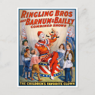 Ringling Bros and Barnum & Bailey Circus Poster Postcard
