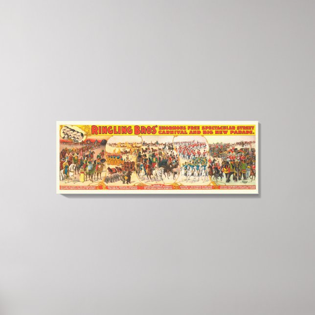 Ringling Brothers Street Carnival & Big New Parade Canvas Print (Front)