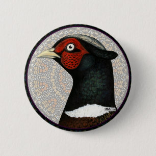 Ringneck Pheasant Circle 2 Inch Round Button