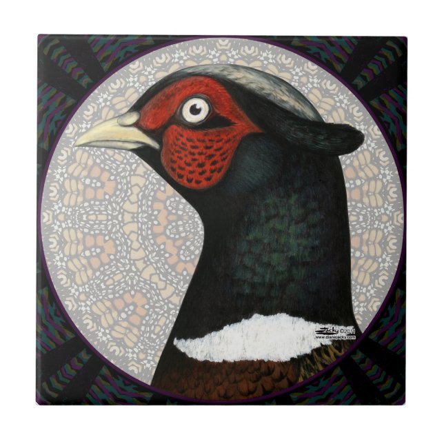 Ringneck Pheasant Circle Tile (Front)