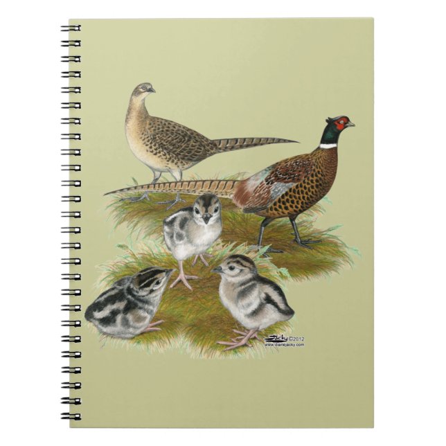 Ringneck Pheasant Family Notebook (Front)