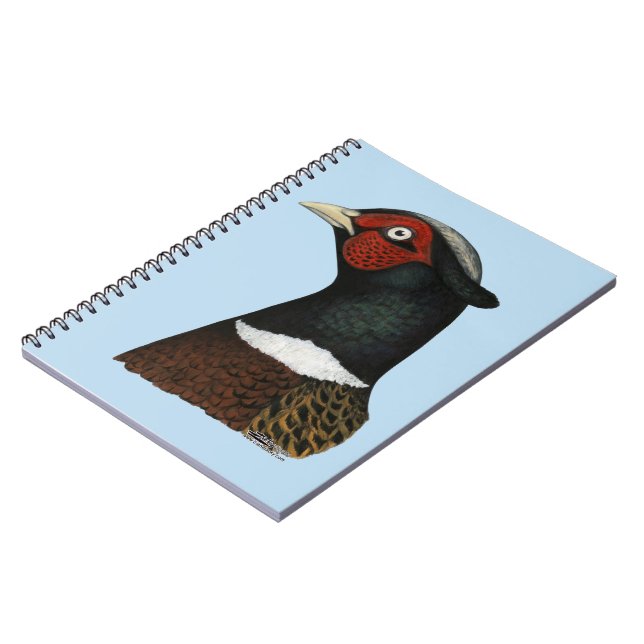 Ringneck Pheasant Head Notebook (Left Side)