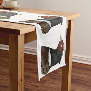Ringneck Pheasant Head Short Table Runner