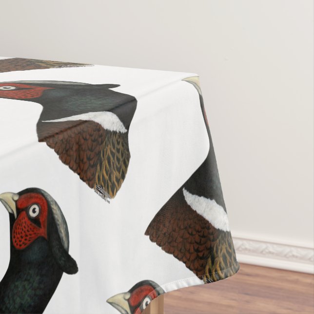 Ringneck Pheasant Head Tablecloth (In Situ)