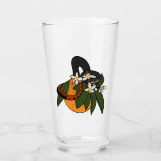 Ringneck Snake and Orange Glass