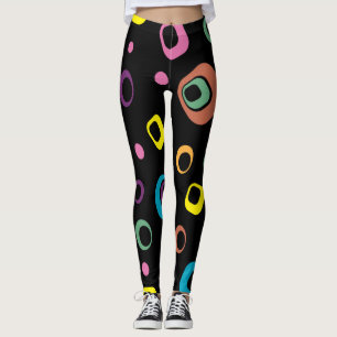 Rings Abstract Background Leggings