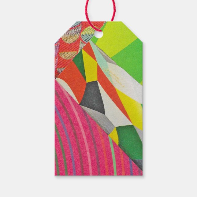 rings and tessellations collage gift tags (Front)