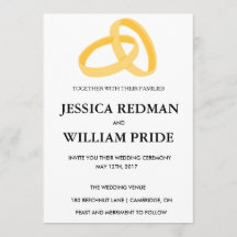 Rings Customizable Wedding Invitation.