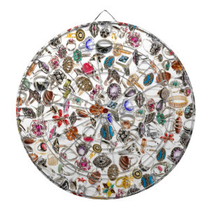 rings jewellery dartboard