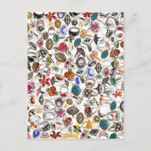 rings jewellery postcard
