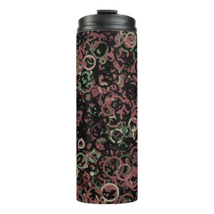 Rings of Colour Circle Graffiti Dark tones Thermal Tumbler