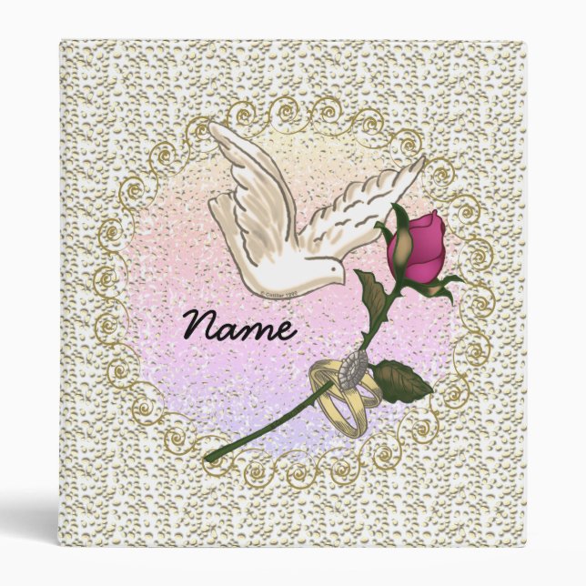 Rings Rose Wedding  binders (Front)
