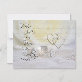 Rings Vow Renewal Invitation