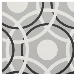 Rings white & black I + your backgr. & ideas Fabric