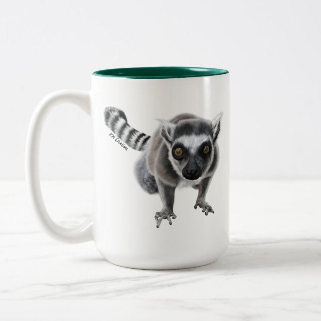 Ringtail Lemur - 15oz Ceramic Mug (Left)