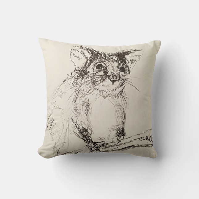 Ringtail Possum Australia Throw Pillow (Front)