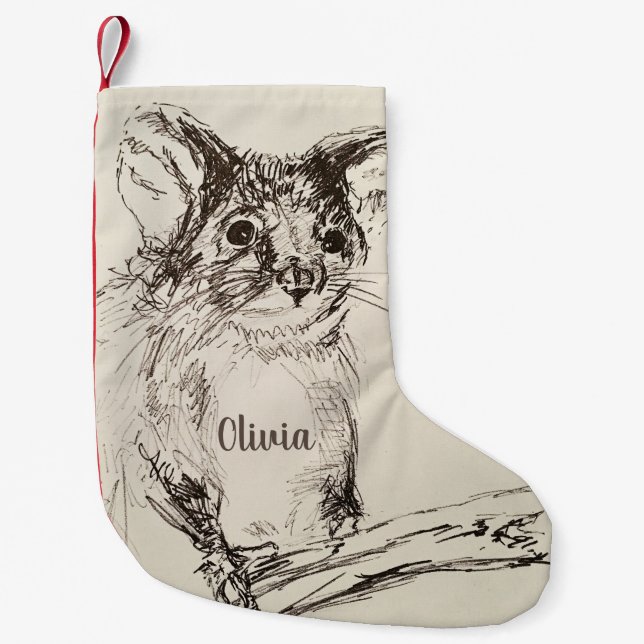 Ringtail Possum Small Christmas Stocking (Front)