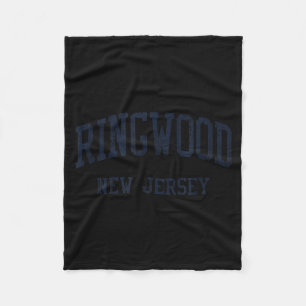 Ringwood Nj Jn5 Vintage Athletic Blue Design Fleece Blanket