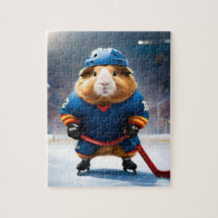 "Rink Rookie: The Ice Hockey Guinea Pig" Jigsaw Puzzle