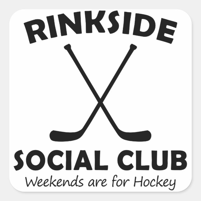 Rinkside Social Club Mother's Day Gift Hockey Mom Square Sticker (Front)