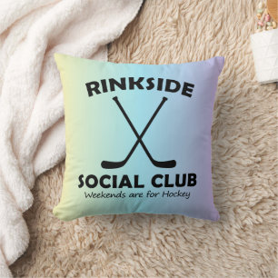 Rinkside Social Club Mother's Day Gift Hockey Mom Throw Pillow