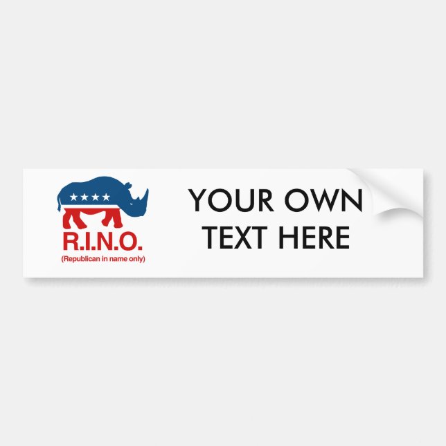 RINO - Republican in name only.png Bumper Sticker (Front)