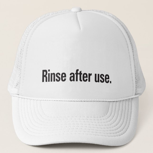 Rinse after use trucker hat (Front)