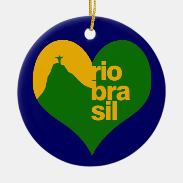 rio 2014 brasil ceramic ornament (Front)