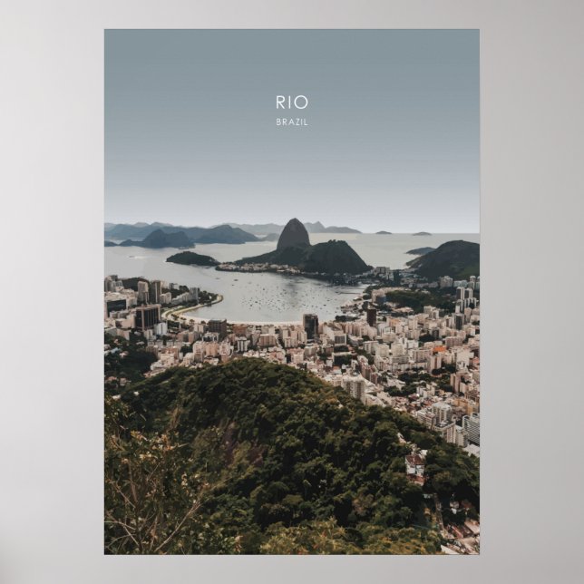 Rio, Brazil Travel Illustration Poster (Front)