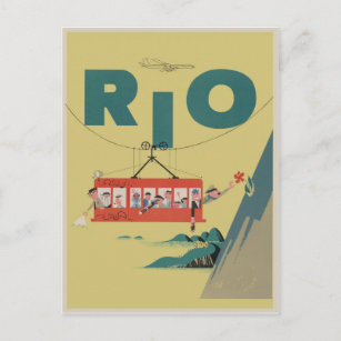 Rio Brazil Vintage Travel Postcard