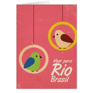 Rio Brazil vintage travel poster