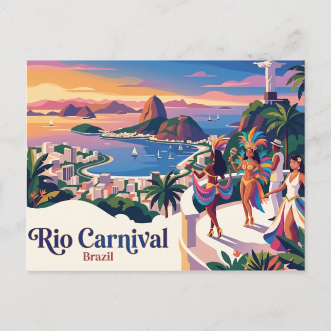 Rio Carnival Brazil Postcard (Front)