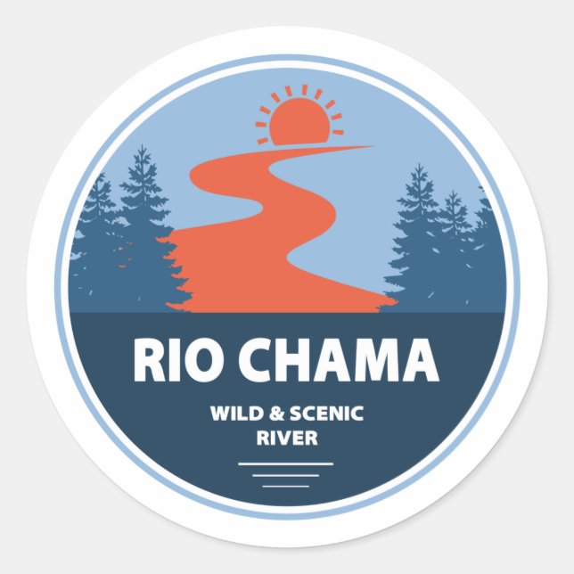 Rio Chama Wild and Scenic River New Mexico Classic Round Sticker (Front)