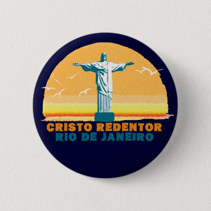 Rio - Corcovado - Jesus Christ the Redeemer 2 Inch Round Button
