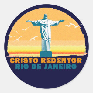 Rio - Corcovado - Jesus Christ the Redeemer Classic Round Sticker
