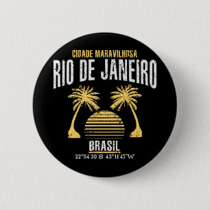 Rio de Janeiro 2 Inch Round Button