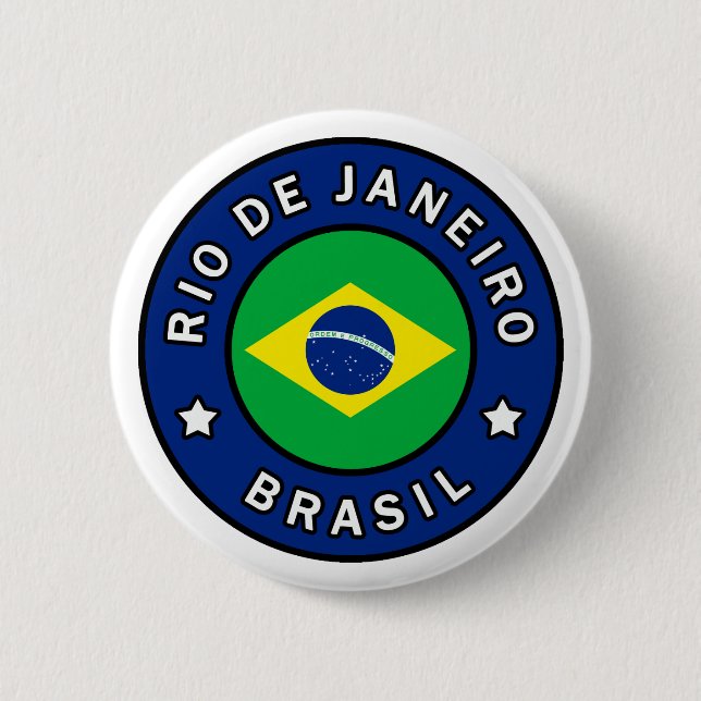 Rio de Janeiro Brasil 2 Inch Round Button (Front)