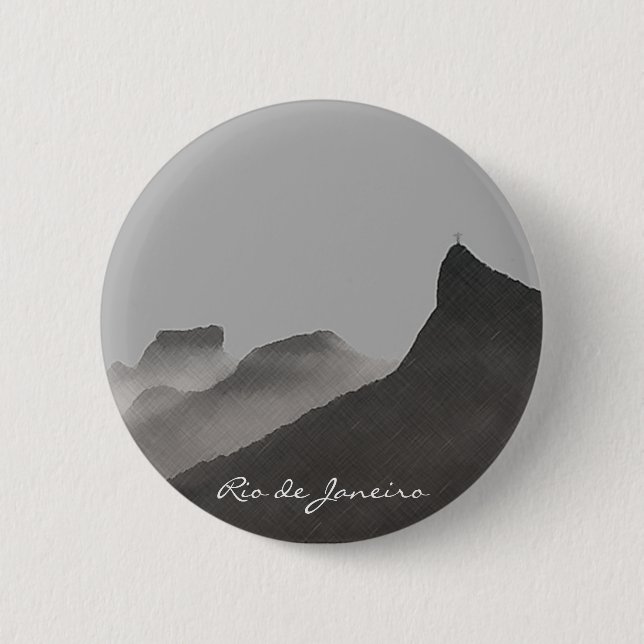 rio de janeiro, brasil 2 inch round button (Front)